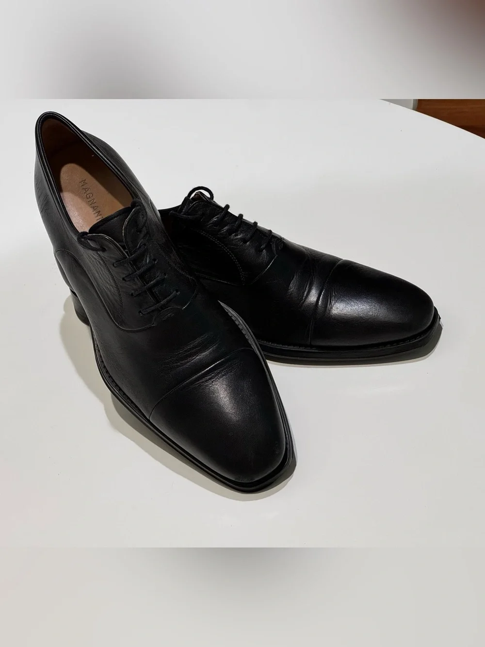 Men's Magnanni Black Leather Dress Shoe